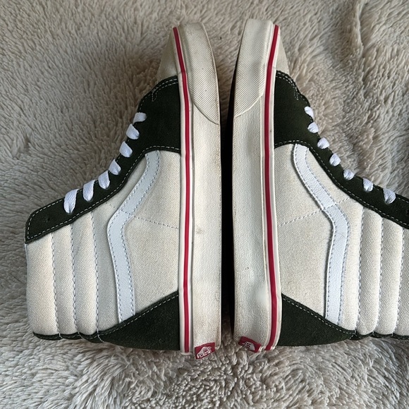 Vans SK8 high cream and green womans size 7.5 men’s 6 - Picture 3 of 8